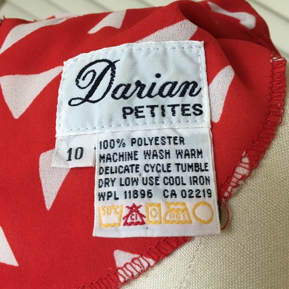 Vintage red print dress - Picture 3 of 3